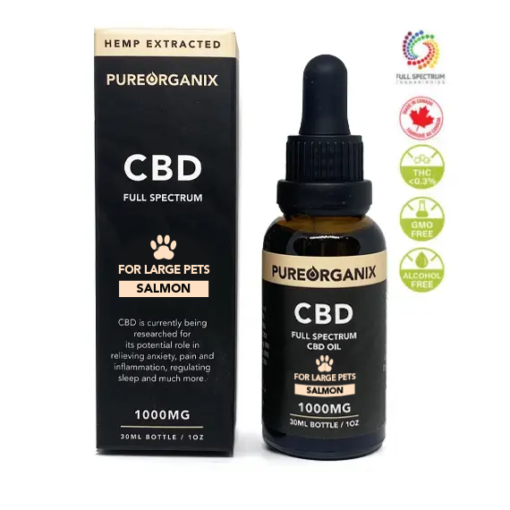 Full Spectrum Organic CBD Oil for Large Dogs, Pets, Salmon ? 1000mg